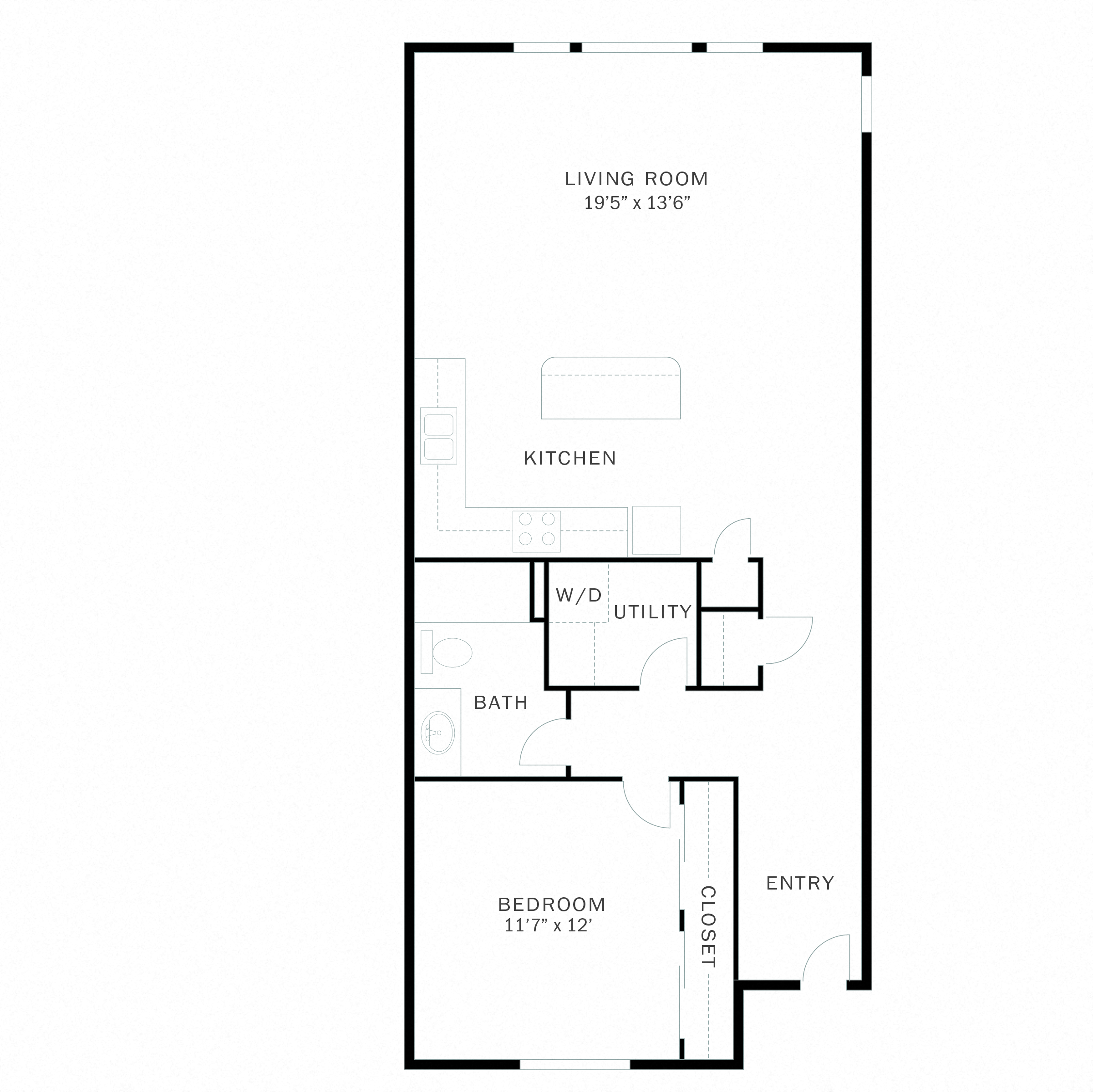 1J floor plan